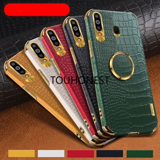 เคส Samsung Galaxy M30 Cover Samsung A40S เคส Samsung A14 Case เคสโทรศัพท์มือถือ ลายหนังจระเข้ พร้อมแหวนนิ้ว สําหรับ