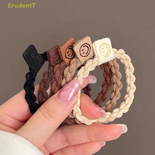 [ErudentT] ยางรัดผม แบบถัก หนังถัก สีกาแฟ สําหรับผู้หญิง [ใหม่]