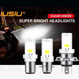 Iusiu H4 ไฟตัดหมอก Led DRL DC12V P15D BA20D สีขาว สําหรับรถจักรยานยนต์ รถยนต์