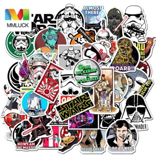 Jenniferdz สติกเกอร์ ลาย Star Wars กันน้ํา สําหรับติดตกแต่งแล็ปท็อป สเก็ตบอร์ด โน๊ตบุ๊ค DIY 50 ชิ้น ต่อล็อต