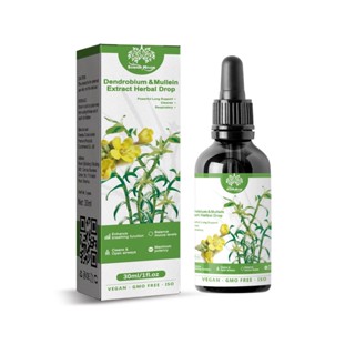 Dendrobium Mullein Extract สมุนไพร 30 มล. (1 ออนซ์) สารสกัดจากเดนโดรเบียม และมัลลีน ช่วยพยุงปอด ทําความสะอาด และระบบทางเดินหายใจ