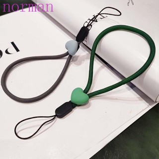 NORMAN For Mobile Phone Case Mobile Phone Strap Pendant Cell Phone Lanyard Mobile Phone Lanyard Anti Lost Lanyard Heart Decor Gift for Women Braid Hang Rope Hand Wrist Keychain/Multicolor