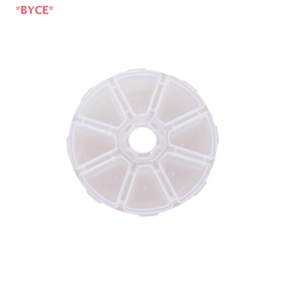 Byce&gt; กล่องพลาสติกใส ทรงกลม 8 ช่อง พร้อมฝาปิด สําหรับเก็บเครื่องประดับ เพชร