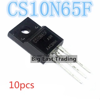 ทรานซิสเตอร์หลอดมอส CS10N65F TO-220F 650V 10A รับประกันคุณภาพ 10 ชิ้น