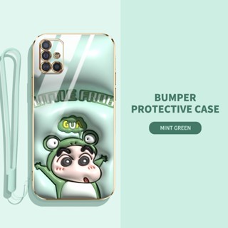 เคสโทรศัพท์มือถือ ซิลิโคนนิ่ม TPU ลายการ์ตูนกระต่าย ไดโนเสาร์ 3D พร้อมสายคล้อง สําหรับ Samsung Galaxy A31 A51 A71 4G M51 M31 Prime M30S