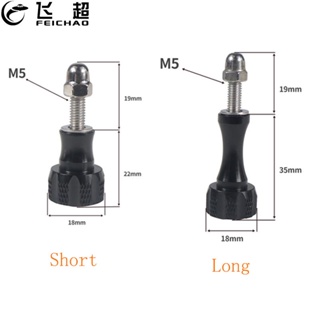 Feichao ลูกบิดสกรู M5 อะลูมิเนียมอัลลอย ขนาดเล็ก พร้อมน็อตสลักเกลียว อุปกรณ์เสริม สําหรับกล้อง GoPro Hero 10 9 8 7 6 5 4 3+ SJCAM Yi