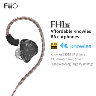 Fiio FH1s Hi-Res 1BA+1DD(Knowles 13.6 มม. ไดนามิก) หูฟังอินเอียร์ IEM พร้อมสายเคเบิล 2pin 0.78 มม. ถอดออกได้ สําหรับเพลงยอดนิยม