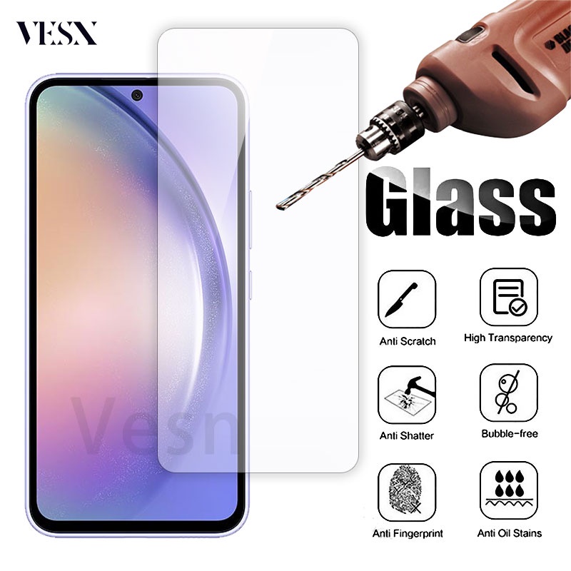 ฟิล์มกระจก ใส Samsung ss Galaxy S24 S23 FE A55 A35 A16 A15 A25 A06 A05 A05s A04 A04s A04e A14 A24 A3