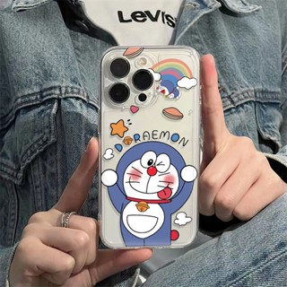 เคสโทรศัพท์มือถือแบบนิ่ม ใส กันกระแทก ลายการ์ตูนโดราเอมอน สําหรับ iPhone 14 Pro Max 13 12 Mini 11 XS XR X 8 7 Plus 6S 6 SE