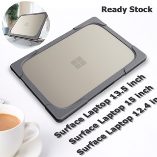 ใหม่ เคสแล็ปท็อป แบบแข็ง ผิวด้าน ใส พร้อมขาตั้ง สําหรับ Microsoft Surface 13 15 นิ้ว 1 2 3 4 5 2022 12.4 13.5 15 นิ้ว 1943 2013 1868 1951 2023