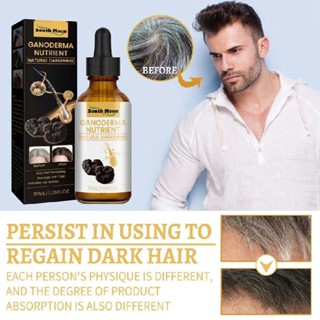 South Moon Black Ganoderma Lucidum Gray Hair Liquid,Anti-Greying Hair Serum, DARKA Hair Darkening Serum, Organic Ganoderma Nutrient Hair Grey Reverse Essence