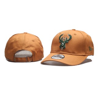 Milwaukee Bucks หมวกแก๊ปแฟชั่น แบบนิ่ม กันแดด ปรับได้ สําหรับผู้ชาย และผู้หญิง