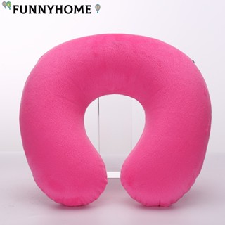 Funnyhome หมอนเป่าลม PVC รูปตัว U สําหรับเดินทางกลางแจ้ง