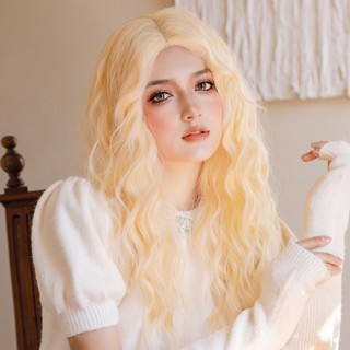 7jhh WIGS C-0359 วิกผมยาวหยิก สีบลอนด์ สไตล์ยุโรป อเมริกัน สําหรับผู้หญิง