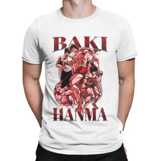 เสื้อยืดลําลอง แขนสั้น คอกลม พิมพ์ลายอนิเมะ Baki Hanma ยุค 90s สไตล์วินเทจ สําหรับผู้ชาย