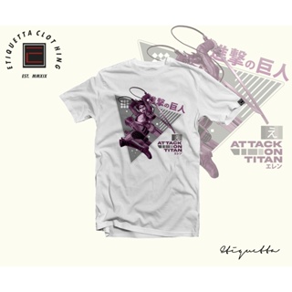 พร้อมส่ง Anime Shirt - ETQTCo. - Attack on Titan  - Eren การเปิดตัวผลิตภัณฑ์ใหม่ T-shirt