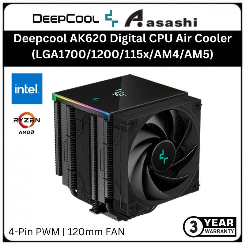 Deepcool AK620 แอร์คูลเลอร์ CPU ดิจิทัล (LGA1700/1200/115x/AM4/AM5)