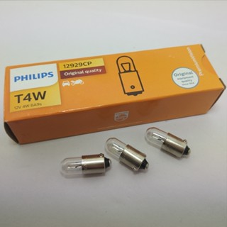 หลอดไฟแสดงสถานะเท้า Philips T4W 12V 24V 12929 13929 BA9s เส้นผ่าศูนย์กลาง 9 มม.