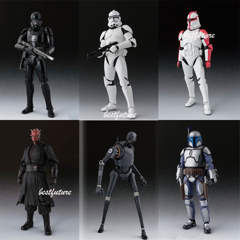 Shf SHFiguarts โมเดลฟิกเกอร์ Star Wars Articulado Stormtrooper Luke Skywalker Darth Maul Darth Vader