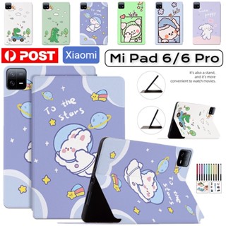 เคสโทรศัพท์มือถือหนัง ฝาพับ กันกระแทก ลายการ์ตูน สําหรับ Xiaomi Mi Pad 6 Xiaomi Mi Pad 6 Pro 11 นิ้ว 2023