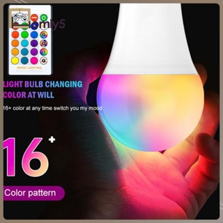 [Homyl5] หลอดไฟ LED E26 E27 RGB เปลี่ยนสีได้ 16 สี สําหรับบ้าน ปาร์ตี้