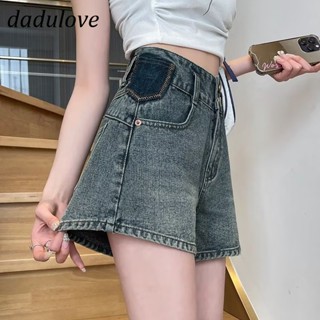 DaDulove💕 New Korean Version of Ins Retro Washed Denim Shorts High Waist Loose Wide Leg Pants Large Size Hot Pants