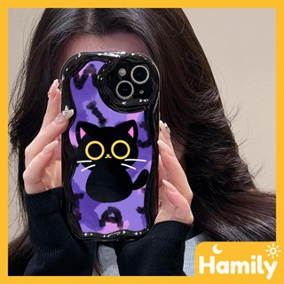 iPhone 11 Case Soft TPU Curved Wave Case Glossy Black Glasses Kitten Alphabet Camera Protection Shockproof Compatible with iPhone 14 13 12 11 pro max 7 8 plus x xs xr