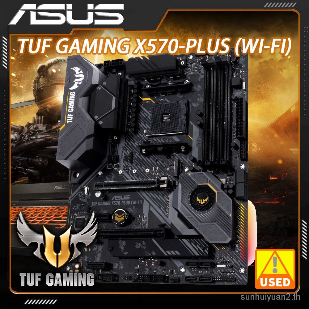 เมนบอร์ด HDMI Asus TUF x570-PLUS (Wi-Fi) AM4 DDR4 Ryzen 5 5600G AMD x570 128GB M.2 PCI-E 4.0