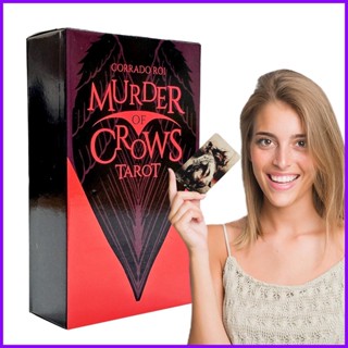 Murder Of Crows ไพ่ทาโรต์ 80 ใบ เวอร์ชั่นภาษาอังกฤษ สําหรับเล่นเกมกระดาน notath