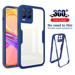 เคสโทรศัพท์มือถือ TPU กันน้ํา กันกระแทก ป้องกันเต็มจอ 360 องศา สําหรับ Realme 8 8i 7 6 Pro