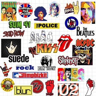 (Takashiflower) 50Pcs Rock Band Sticker Graffiti Guitar Laptop Skateboard Luggage Decals