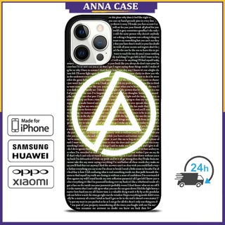 เคสโทรศัพท์มือถือ ลาย Linkin Park 4 สําหรับ iPhone 14 Pro Max 13 Pro Max Samsung Galaxy Note10+ S21Ultra