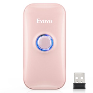 Eyoyo เครื่องสแกนเนอร์บาร์โค้ด บลูทูธไร้สาย 1D 3-in-1 และสาย USB และเครื่องอ่านบาร์โค้ด 2.4 แบบพกพา