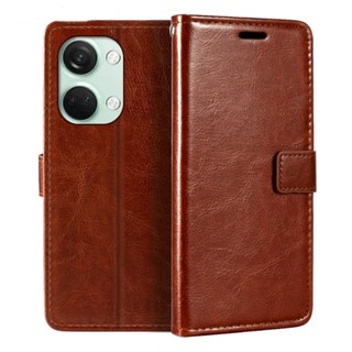 เคสหนัง PU ฝาพับแม่เหล็ก พร้อมช่องใส่บัตร และขาตั้ง สําหรับ Oneplus Ace 2V Oneplus PHP110