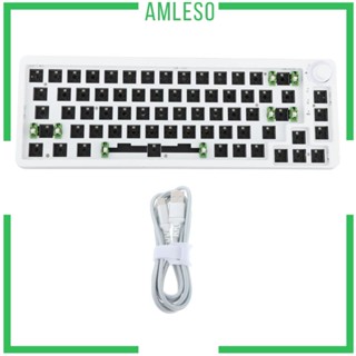 [Amleso] คีย์บอร์ดไร้สาย RGB TM680 สีดํา สําหรับคีย์บอร์ด Mechanical