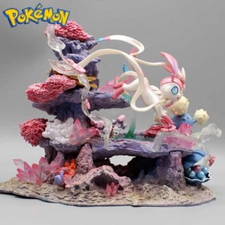 โมเดลฟิกเกอร์ อนิเมะ Pokemon Eevee GK Evoli Island Scenes Manga ขนาด 20 ซม. สําหรับตกแต่ง เก็บสะสม