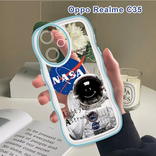 สําหรับ Realme C35 V30 GT Neo 3T Neo2 Narzo 50 5G 50i 50A Prime เคสโทรศัพท์มือถือแบบนิ่ม กันกระแทก กันรอยกล้อง ลายนักบินอวกาศ แฟชั่น