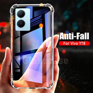 เคสโทรศัพท์มือถือ TPU ใส กันกระแทก สําหรับ Vivo Y36 Y27 Y78 Y02 Y02A V27 Pro V27E Y 36 Y 78 4G 5G