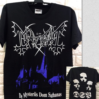 เสื้อยืดแขนสั้น พิมพ์ลายวงร็อค Mayhem Rock สําหรับผู้ชาย