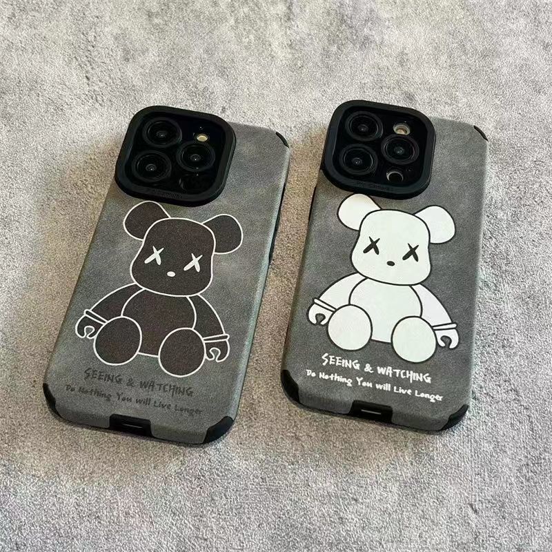 Chaopai เคสโทรศัพท์มือถือหนังนิ่ม ลายหมี Violent พรีเมี่ยม สําหรับ Apple IPhone 14promax 14 13 12 11 Pro Max XS XR 6 8 7 Plus 11 12