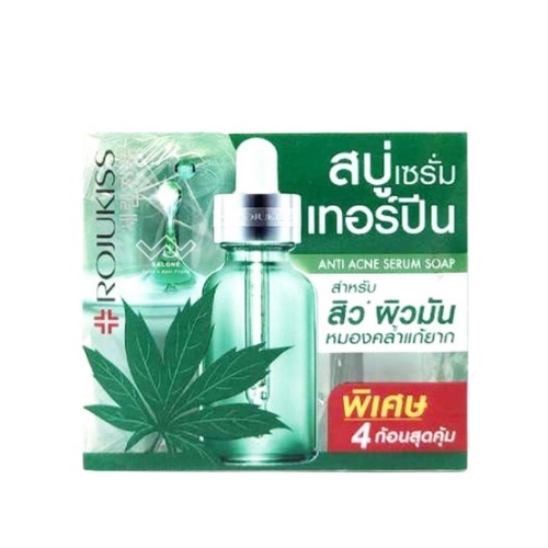 ❤️❤️ (1ก้อน) โรจูคิส สบู่เซรั่ม เทอร์ปีน แอนติ แอคเน่ เซรั่ม โซป Rojukiss Anti Acne Serum Soap 120กร