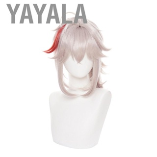 Yayala Cosplay Wig Game Character Red Highlights Synthetic Wig for Anime Costume Party Halloween