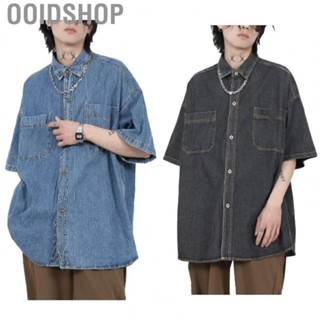 Ooidshop Two Pockets Shirt  Durable Breathable Men Work Shirt Match Easily Comfortable Fashion Soft  for Work Travel Party Leisure