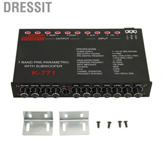 Dressit Car Amplifier Equalizer  Black 7 Band Car Audio Equalizer CD AUX Input  for RV RTV