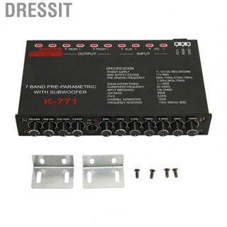 Dressit Car Amplifier Equalizer  Black 7 Band Car Audio Equalizer CD AUX Input  for RV RTV