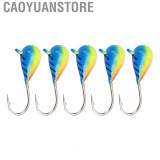 Caoyuanstore Ice Fishing Jigs Bright  Ice Fishing Lures 5 Pcs For Crappies