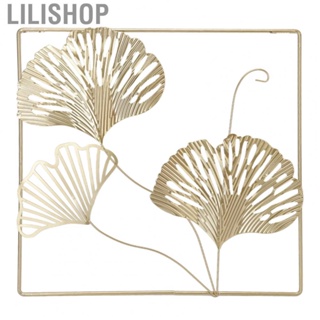 Lilishop Golden Ginkgo Leaves Wall Decor Iron Elegant Wearproof Metal Wall Art Sculpture for Bedroom for Restaurants for Office