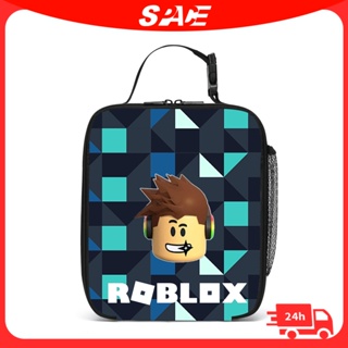 กระเป๋าใส่กล่องอาหารกลางวัน มีฉนวนกันความร้อน ลายการ์ตูน Roblox สําหรับเด็กนักเรียน