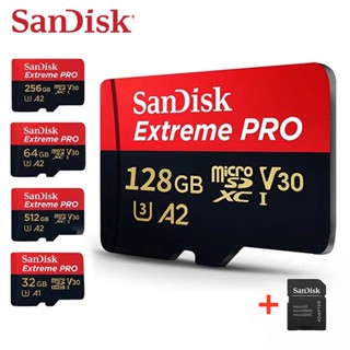 Sandisk การ์ดหน่วยความจํา Extreme Pro Micro SD Card 32GB 512GB 256GB 128GB 1TB 64GB 16GB การ์ด TF ของแท้ เป็นแฟลชการ์ด สําหรับโทรศัพท์ กล้อง WIFI คอมพิวเตอร์ 32g 64g