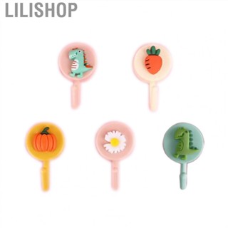 Lilishop Adhesive Hooks Cute Cartoon Style Premium Plastic Eco Friendly Durable Adhesive Wall Hooks